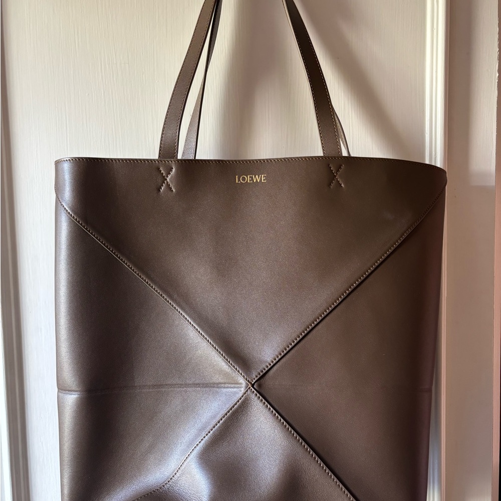 Loewe Dark Brown Geometric Leather Bag